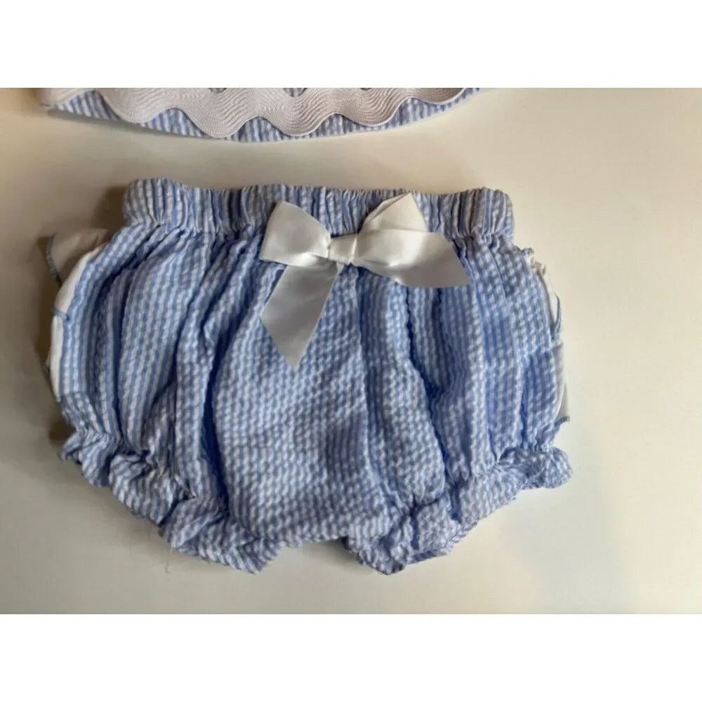 LIL CACTUS Bunny Two Piece Ruffle Bottom Outfit Easter 12-18 Month Unisex Spring